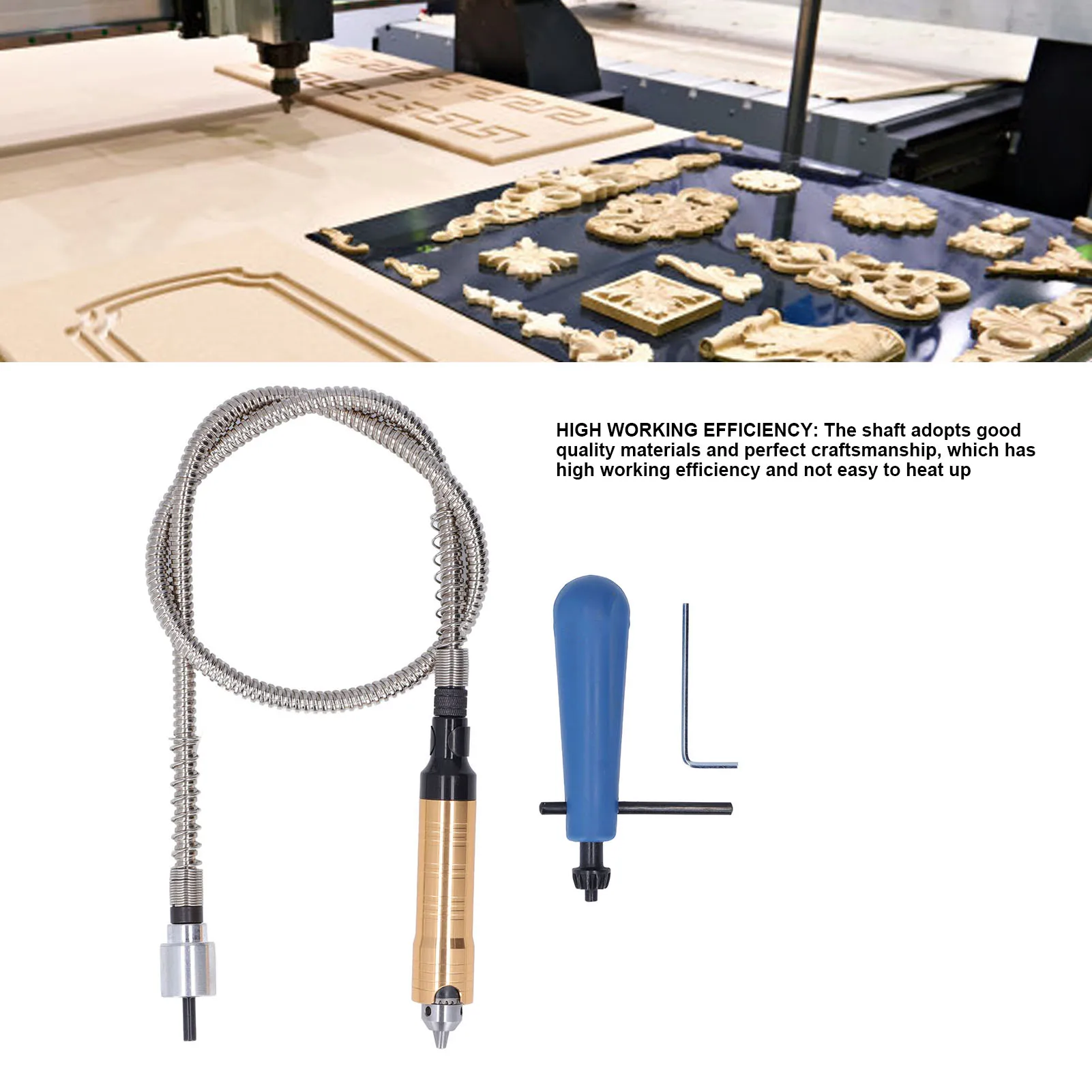 Flex Shaft Extension Chuck Flex Shaft Extension Chuck Key Adapter Flexible Attachment for Electric Drill Rotary Grinder Tool
Flex Shaft Extension Chuck Flex Shaft Extension Chuck Key Adapter Flexible Attachment for Electric Drill Rotary Grinder Tool