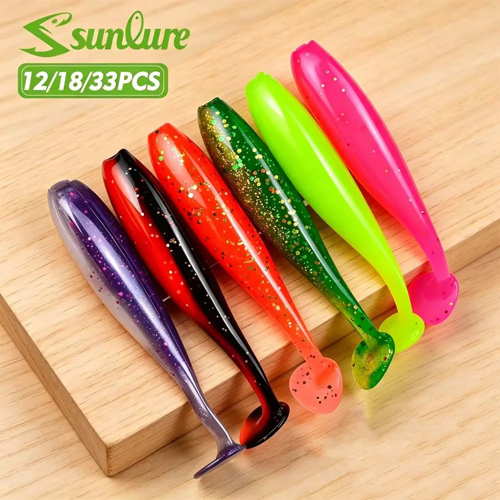 SunlureT Tail Silicone Worm Soft Bait 12/18/33pcs Artificial Realistic Wobbler Swimming Bait 5cm-7.6cm Sea Bass Saltwater Lures
SunlureT Tail Silicone Worm Soft Bait 12/18/33pcs Artificial Realistic Wobbler Swimming Bait 5cm-7.6cm Sea Bass Saltwater Lures