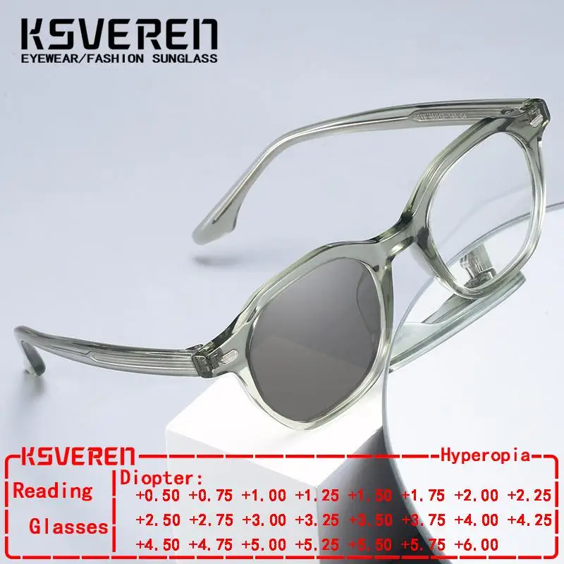 KSVEREN Vintage Photochromic Reading Glasses Women Men Optical Glasses Prescription Glasses Indoor Outdoor Dual Use Eye Glasses
KSVEREN Vintage Photochromic Reading Glasses Women Men Optical Glasses Prescription Glasses Indoor Outdoor Dual Use Eye Glasses