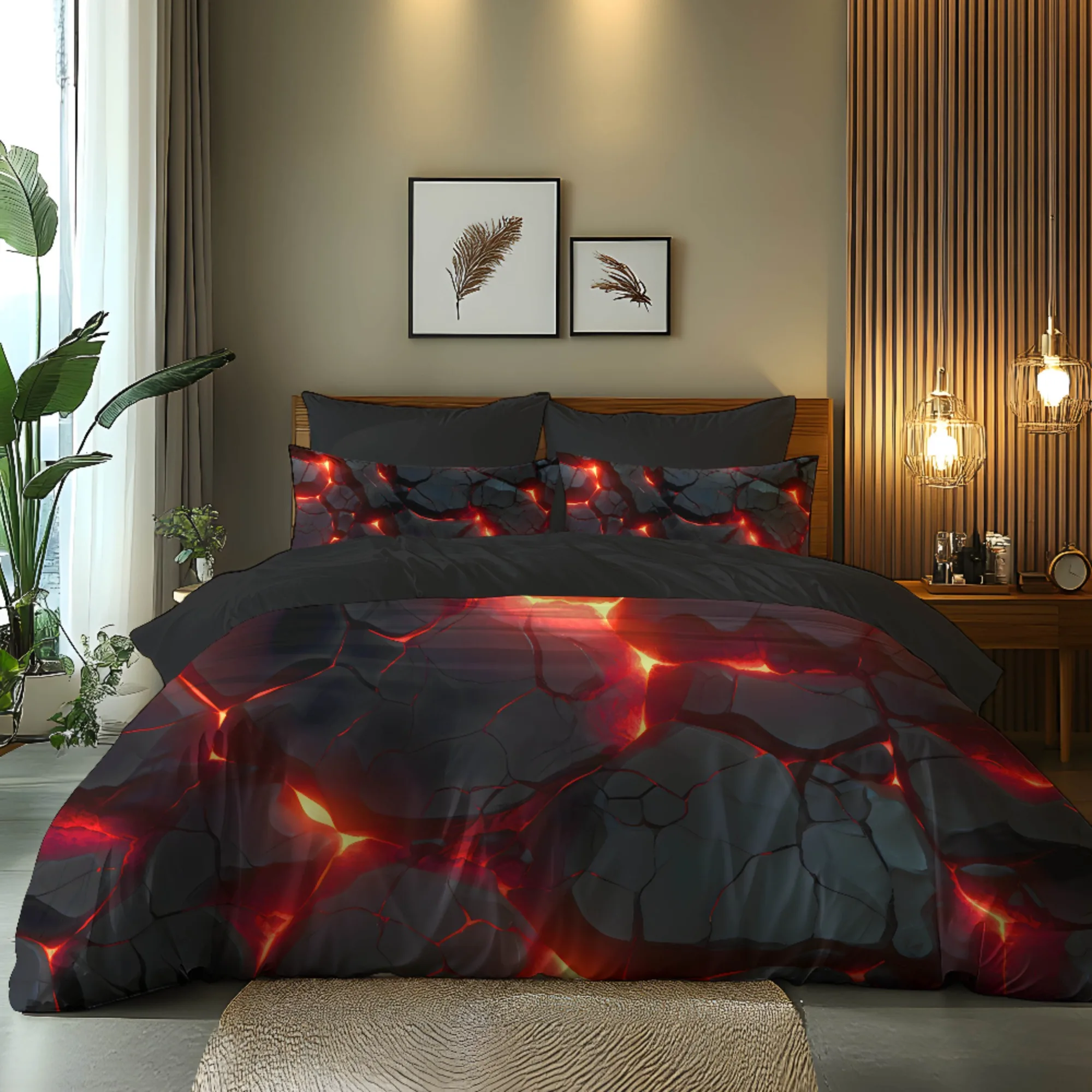 Fantasy Red Glow Soft Brushed Duvet Cover Set with 3D Printing Machine Washable Bedding Comforter Set with Pillowcases Included
Fantasy Red Glow Soft Brushed Duvet Cover Set with 3D Printing Machine Washable Bedding Comforter Set with Pillowcases Included