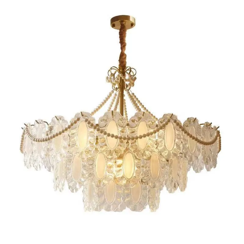 French light luxury living room chandelier modern simple bedroom light study light wrought iron glass
French light luxury living room chandelier modern simple bedroom light study light wrought iron glass