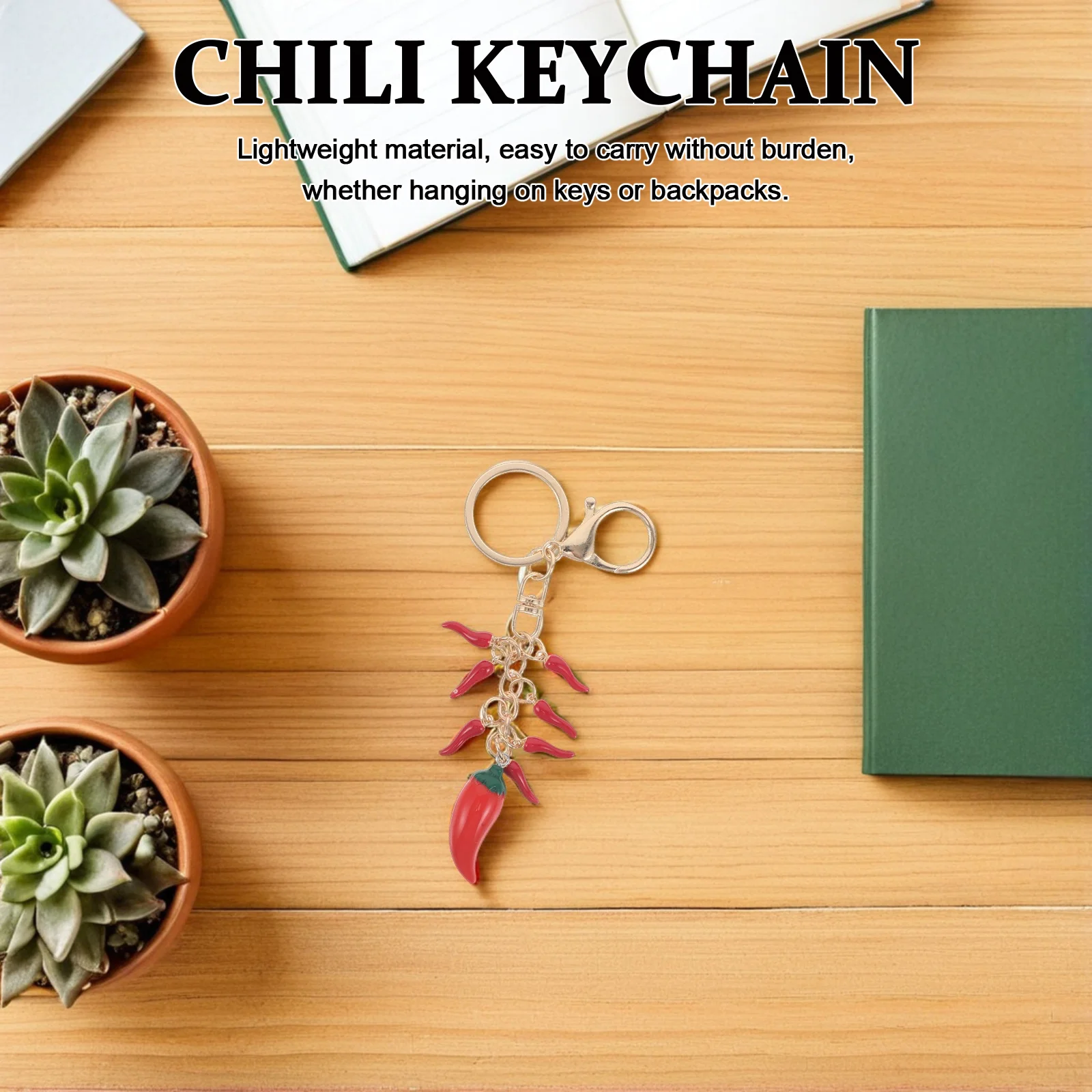 2Pcs Chili Pepper Keychain Charm Realistic Fruit Design Lightweight Pendant for Women Backpack Purse Ornament Novelty
2Pcs Chili Pepper Keychain Charm Realistic Fruit Design Lightweight Pendant for Women Backpack Purse Ornament Novelty