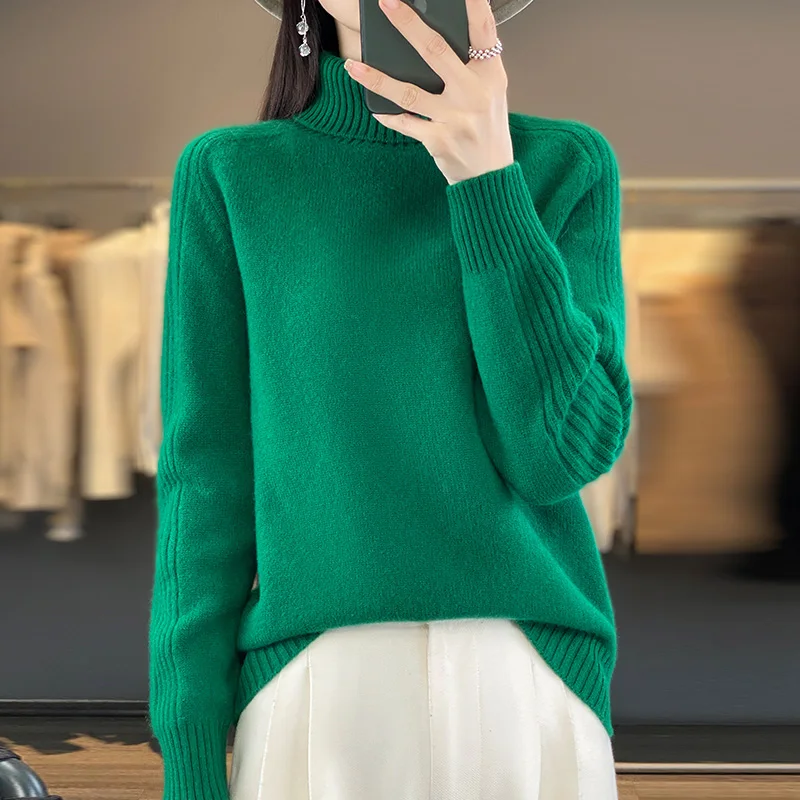 Turtleneck Cashmere Sweater Women 2023 Autumn/Winter New 100% Pure Wool Sweater Ladies Knitting Loose Large Size Pullover Female
Turtleneck Cashmere Sweater Women 2023 Autumn/Winter New 100% Pure Wool Sweater Ladies Knitting Loose Large Size Pullover Female