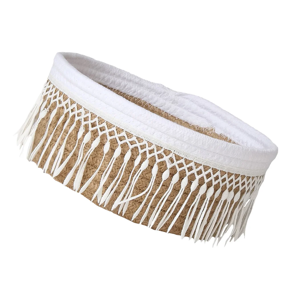 Cotton Thread Storage Basket Reusable Nordic Tassel Home Container Home Storage Basket ganizing Cover Portable
Cotton Thread Storage Basket Reusable Nordic Tassel Home Container Home Storage Basket ganizing Cover Portable
