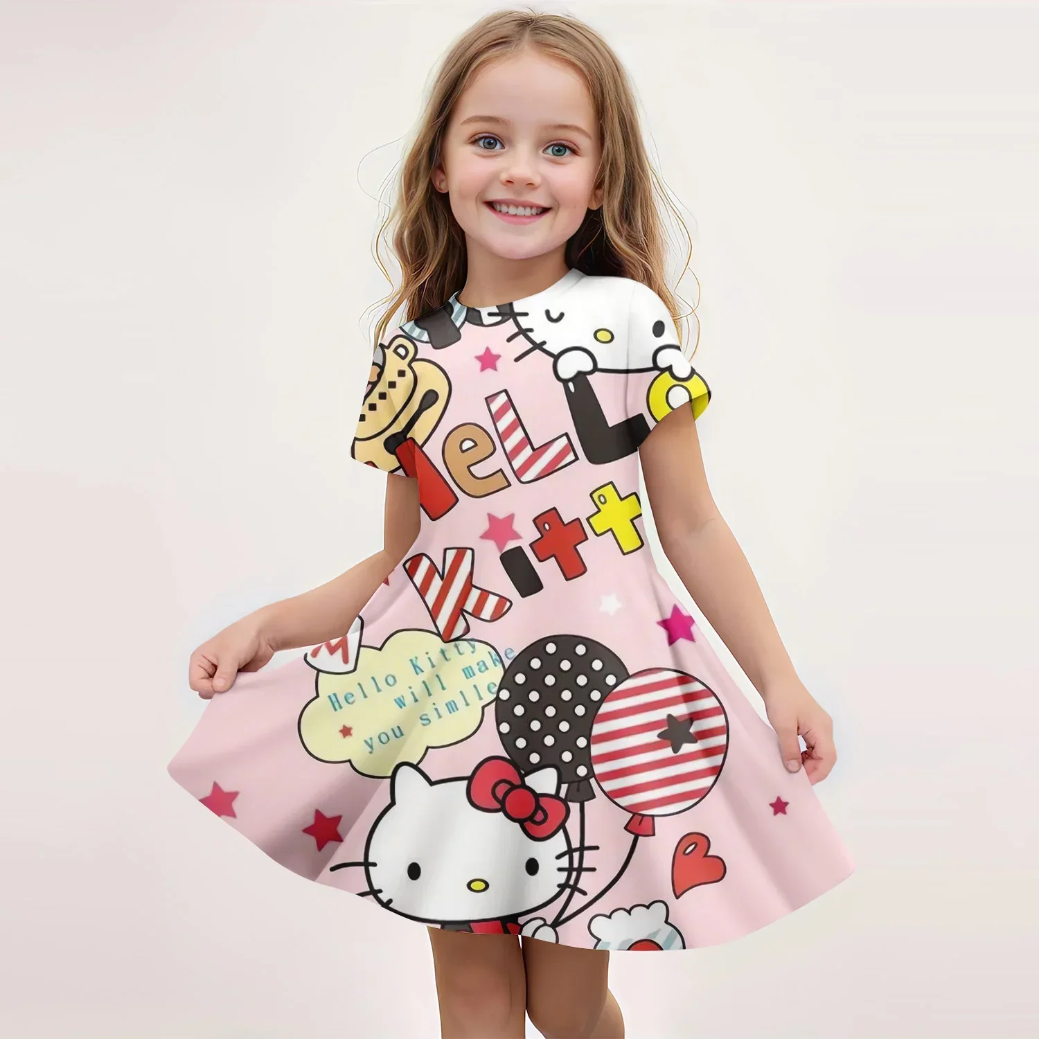 Kids Girls Clothes Kawaii Cartoon 3D Kuromi Printed Adults Party Popular Dresses Summer Short Sleeve Parent-child Clothing Dress
Kids Girls Clothes Kawaii Cartoon 3D Kuromi Printed Adults Party Popular Dresses Summer Short Sleeve Parent-child Clothing Dress