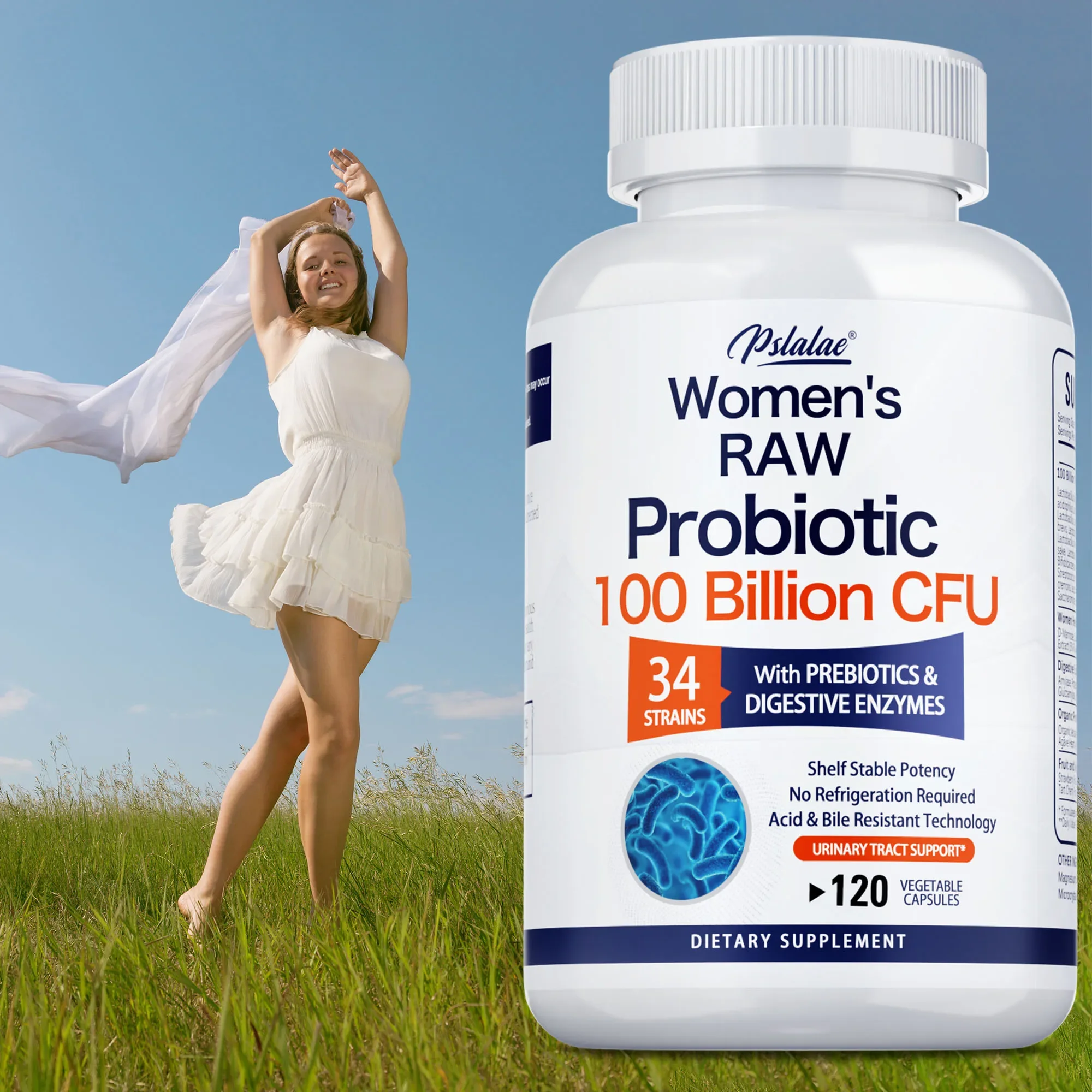 Women's RAW Probiotics 100 Billion CFU - Improve Digestion, Support Gastrointestinal Health, Promote Bowel Movements
Women's RAW Probiotics 100 Billion CFU - Improve Digestion, Support Gastrointestinal Health, Promote Bowel Movements