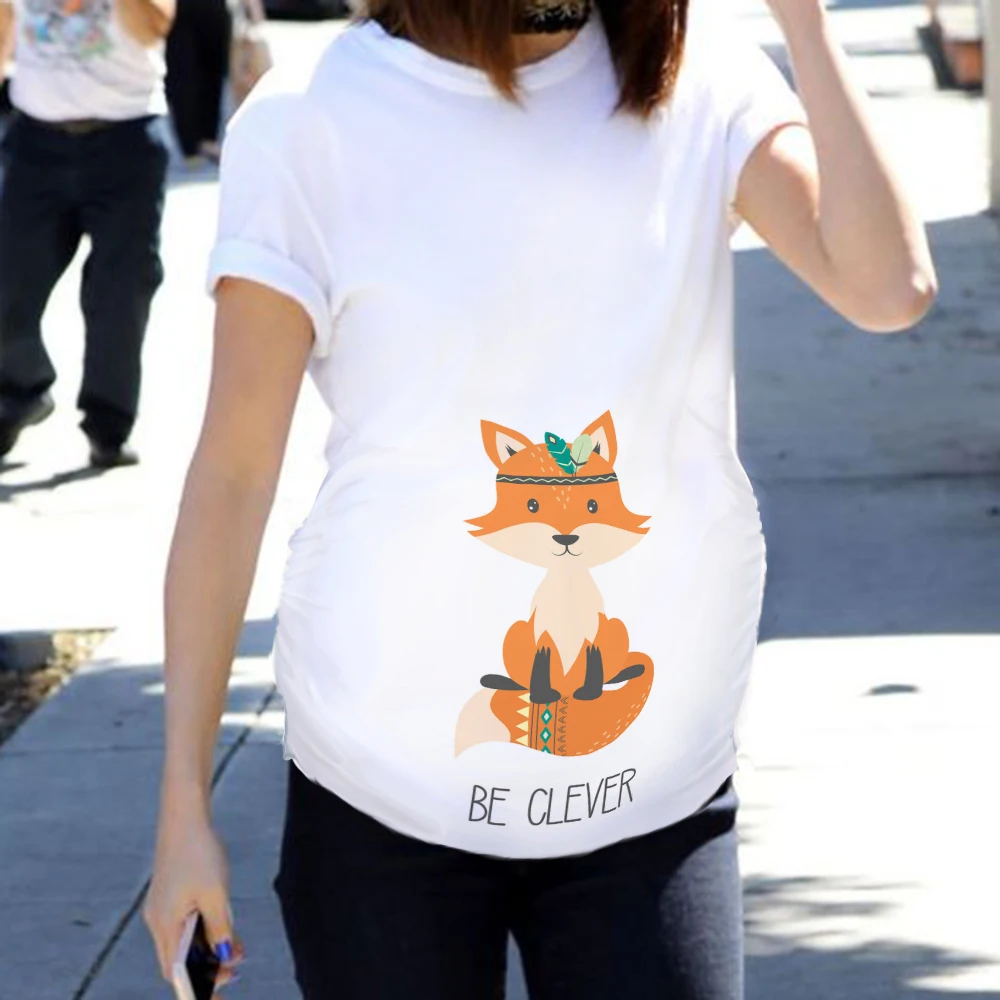 Wild Style Animal Maternity Clothes for Summer Short Sleeve T-Shirt Pregnancy Clothing Round Collar White Top Pregnant
Wild Style Animal Maternity Clothes for Summer Short Sleeve T-Shirt Pregnancy Clothing Round Collar White Top Pregnant