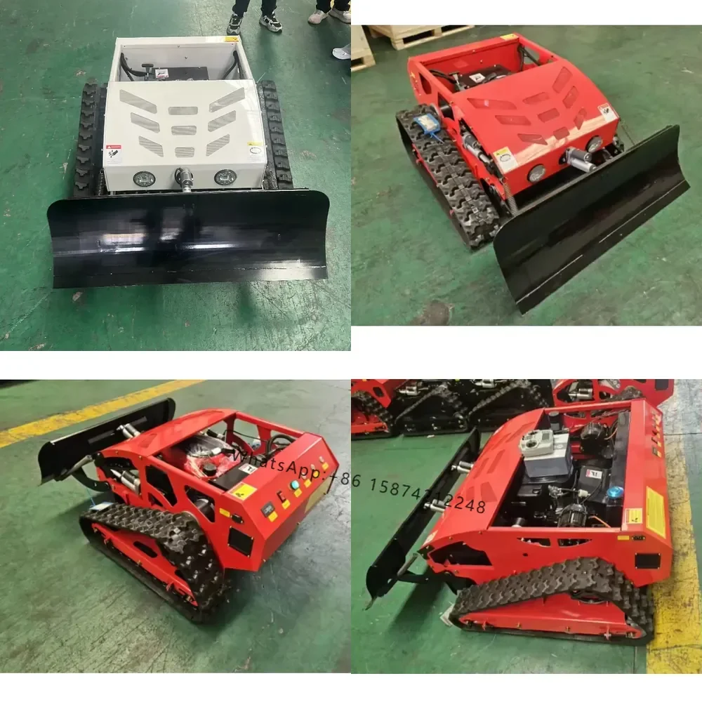 Remote Control Lawn Mower with Snow Pusher Engine Lawn Mower 550/800mm Snow Lawn Mower