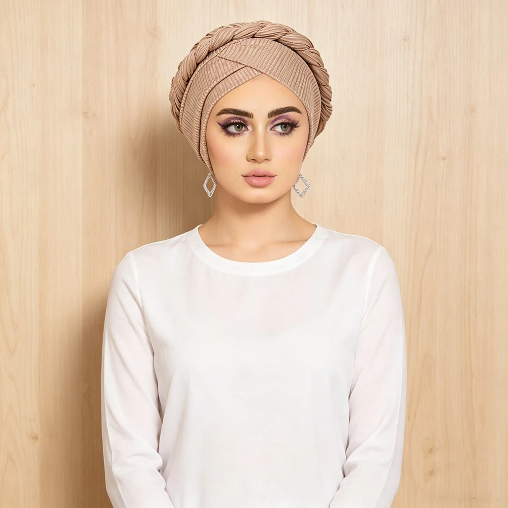 Forehead Cross Braided Turban Hat Ladies Inner Hijab Cap Islamic Head Wrap Fashion Muslim Headscarf Chemo Soft Beanies
Forehead Cross Braided Turban Hat Ladies Inner Hijab Cap Islamic Head Wrap Fashion Muslim Headscarf Chemo Soft Beanies