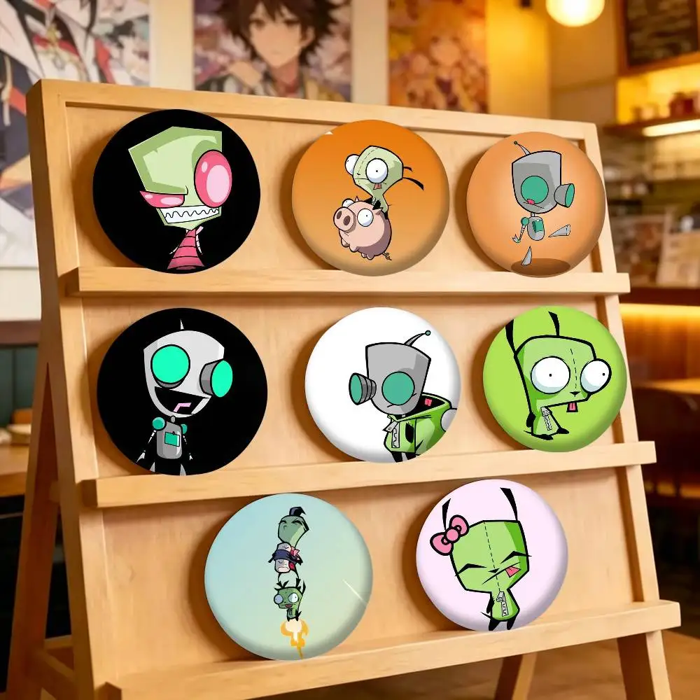 Cartoon I-Invader Z-Zim 25 32 44 58 75mm Badges Personalized Round Brooches Pins Accessory Gift
Cartoon I-Invader Z-Zim 25 32 44 58 75mm Badges Personalized Round Brooches Pins Accessory Gift