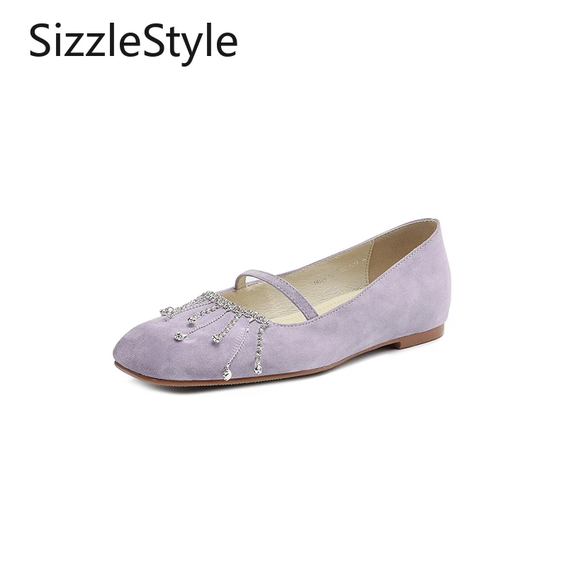 Women's Square Toe Frosted Lambskin Crystal Decoration Invisible Raised Low Heel 1.5cm Comfortable Flat Mary Jane Shoes
Women's Square Toe Frosted Lambskin Crystal Decoration Invisible Raised Low Heel 1.5cm Comfortable Flat Mary Jane Shoes