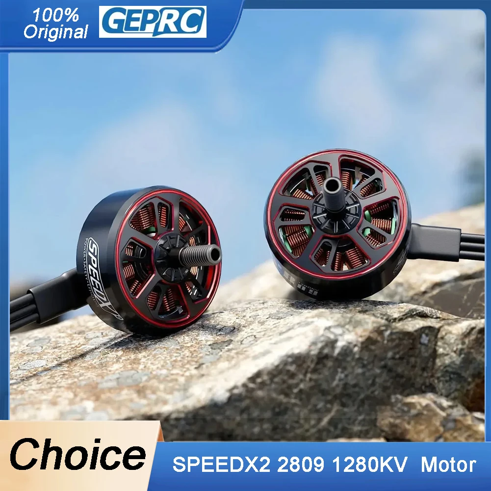 GEPRC SPEEDX2 2809 Brushless Motor - 1280KV 6S High Torque for 7-8 Inch Large FPV Drone, MOZ7 Multicopter Racing DIY RC Parts
GEPRC SPEEDX2 2809 Brushless Motor - 1280KV 6S High Torque for 7-8 Inch Large FPV Drone, MOZ7 Multicopter Racing DIY RC Parts