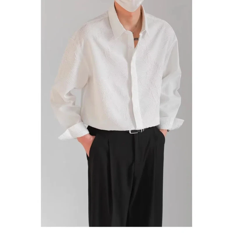 Long-sleeved Shirt Men's Hong Kong Style Spring and Autumn Long-sleeved Shirt Top Ins High-end Solid Color Business Casual Shirt
Long-sleeved Shirt Men's Hong Kong Style Spring and Autumn Long-sleeved Shirt Top Ins High-end Solid Color Business Casual Shirt