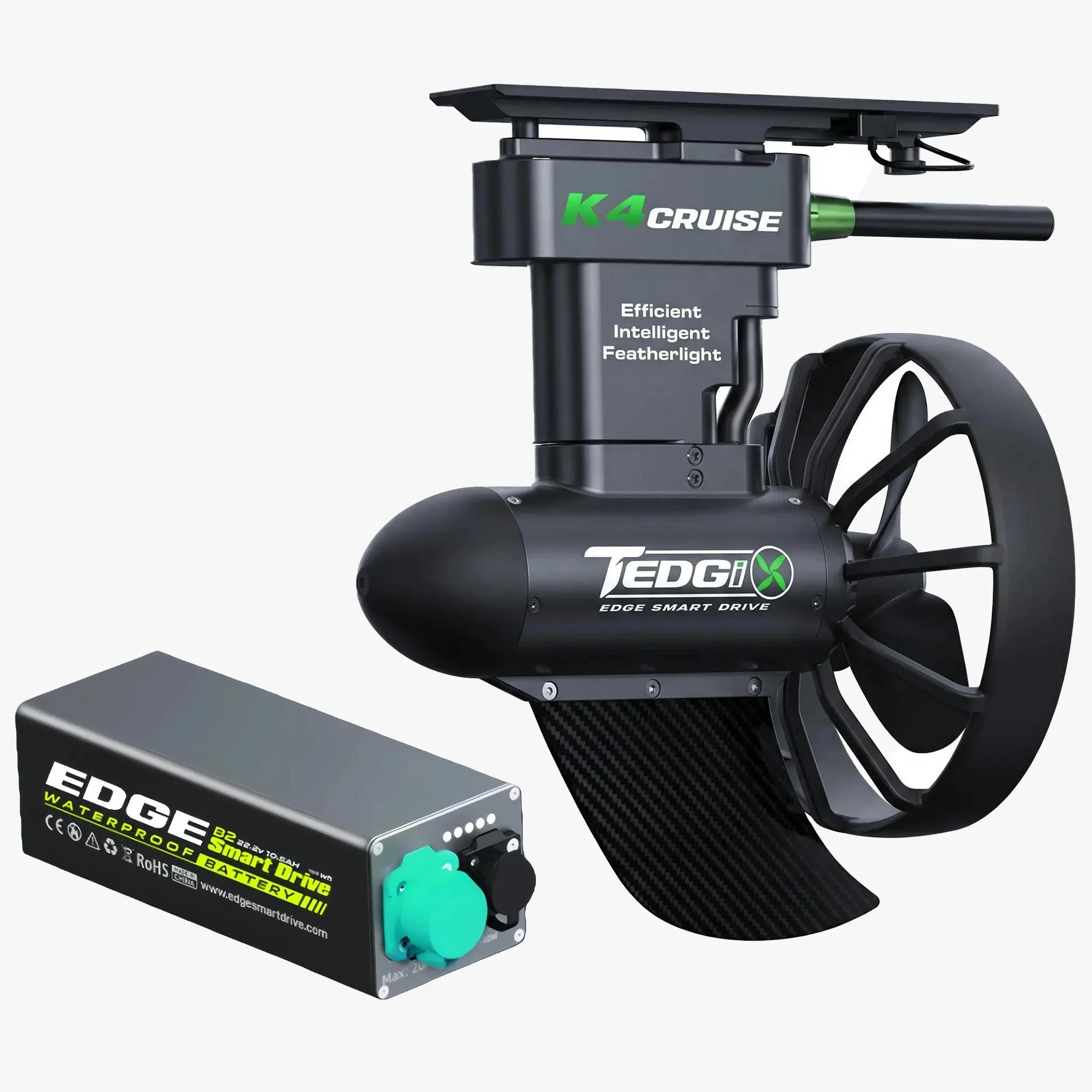 Camolech K4c 400W Brushless Motor Kit (Kayak/SUP) - 20LBs Thrust, Bluetooth Remote, Cruise Ctrl, Lightweight
Camolech K4c 400W Brushless Motor Kit (Kayak/SUP) - 20LBs Thrust, Bluetooth Remote, Cruise Ctrl, Lightweight