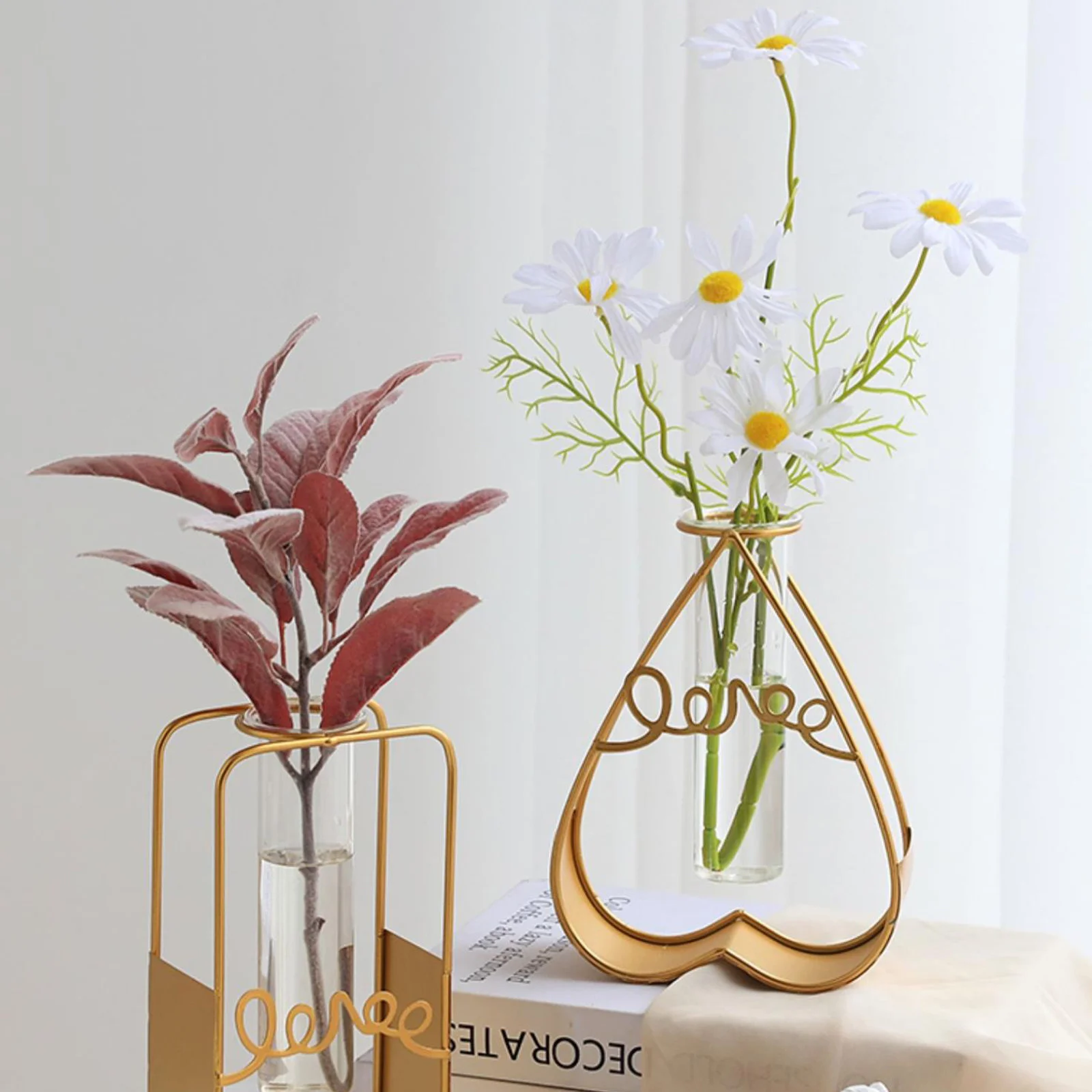 Plant Tube Vase Flower Tubes with Rack Vases Golden Hydroponic Test Shaped Creative
Plant Tube Vase Flower Tubes with Rack Vases Golden Hydroponic Test Shaped Creative