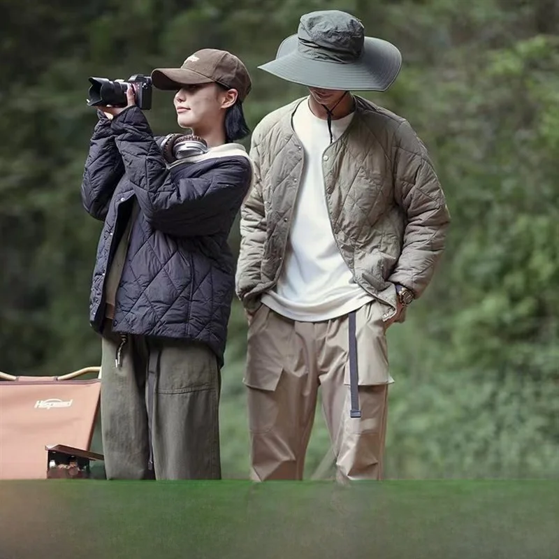 Men's Retro Cotton Jaet Quilted Diamond Stitching Autumn Winter Outerwear Casual Stand Fit Youthful Sle Button Closure
Men's Retro Cotton Jaet Quilted Diamond Stitching Autumn Winter Outerwear Casual Stand Fit Youthful Sle Button Closure