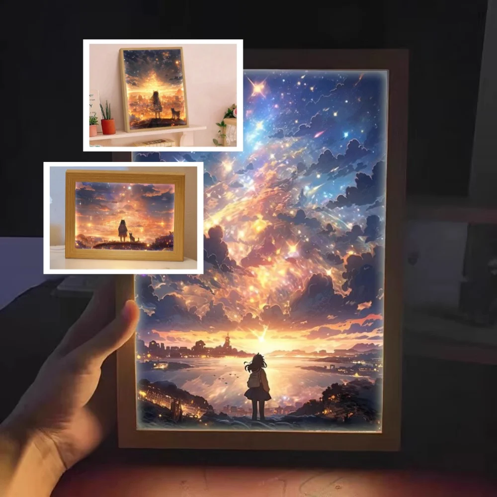 Led Light Painting Anime star,Shocking lighting effect Tricolor Dimming,Aluminum photo frame photo glow room decor,novel gift
Led Light Painting Anime star,Shocking lighting effect Tricolor Dimming,Aluminum photo frame photo glow room decor,novel gift