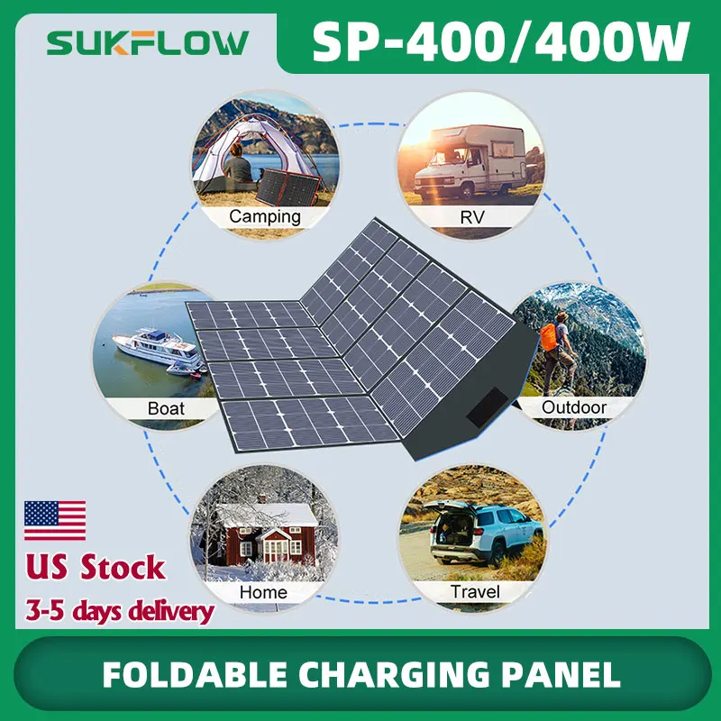 400W Portable Solar Panel 20.5V 10A Foaldable Solar Charger for Outdoor Activities RV Camping Off-Grid
400W Portable Solar Panel 20.5V 10A Foaldable Solar Charger for Outdoor Activities RV Camping Off-Grid