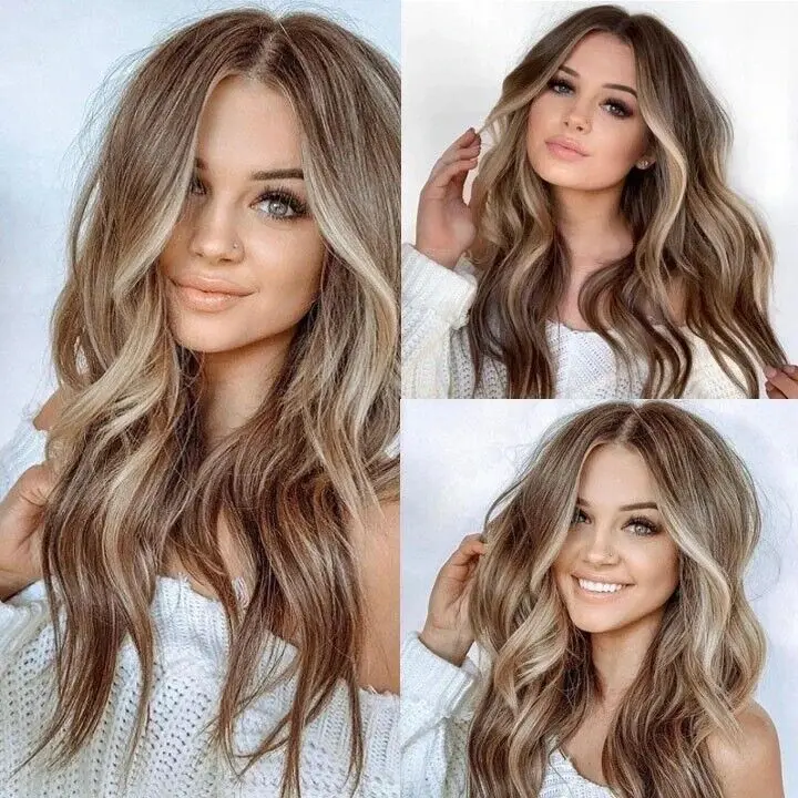 Medium Brown Blonde Ombre Synthetic Wigs for Women Long Wavy Synthetic Hair Wig
Medium Brown Blonde Ombre Synthetic Wigs for Women Long Wavy Synthetic Hair Wig