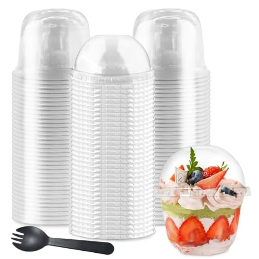 100Pcs Plastic Dessert Cups, 50Pcs Disposable Clear Parfait Party Cup No Hole and 50Pcs Sporks, Snack Containers Bowls for Cake
100Pcs Plastic Dessert Cups, 50Pcs Disposable Clear Parfait Party Cup No Hole and 50Pcs Sporks, Snack Containers Bowls for Cake
