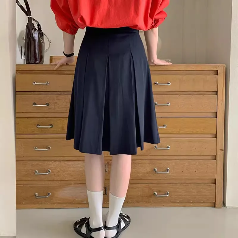 Navy Blue High Waist A-Line Midi Skirt Women's Summer 2026 New Style Half-length Slimming Pleated Skirt Fashionable Unique
Navy Blue High Waist A-Line Midi Skirt Women's Summer 2026 New Style Half-length Slimming Pleated Skirt Fashionable Unique