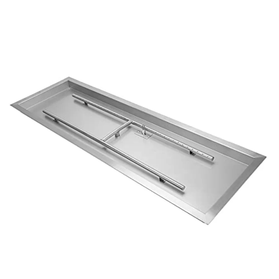 x 8 Inch angular Drop-in Fire Pit Pan with H-Burner Gas Fire Pit Insert for DIY Fire Table 304 SS 90 000 BTU Max
x 8 Inch angular Drop-in Fire Pit Pan with H-Burner Gas Fire Pit Insert for DIY Fire Table 304 SS 90 000 BTU Max