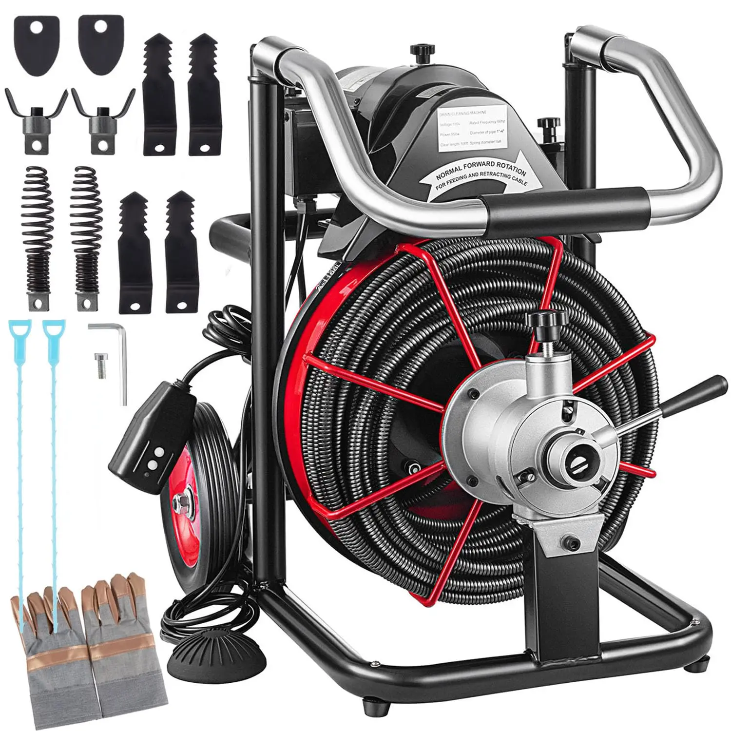 Машина для очистки стоков 1/2 дюйма x 100 футов, машина для очистки стоков 550 Вт с 8 резаками и ножным переключателем, змеиная канализация, по индивидуальному заказу
Машина для очистки стоков 1/2 дюйма x 100 футов, машина для очистки стоков 550 Вт с 8 резаками и ножным переключателем, змеиная канализация, по индивидуальному заказу