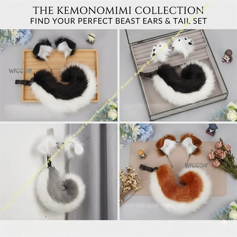 Spotted Dog Fold Ears Headband with Tail Handmade Plush Animal Headdress Cosplay Costume Accessories for Halloween Party
Spotted Dog Fold Ears Headband with Tail Handmade Plush Animal Headdress Cosplay Costume Accessories for Halloween Party