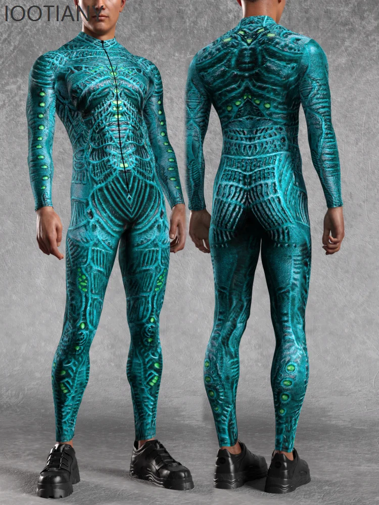 Halloween Men's 3d Printed Skull Irregular Line Steampunk Bodysuit Masquerade Party Role Playing Stage Performance Costume Suit
Halloween Men's 3d Printed Skull Irregular Line Steampunk Bodysuit Masquerade Party Role Playing Stage Performance Costume Suit