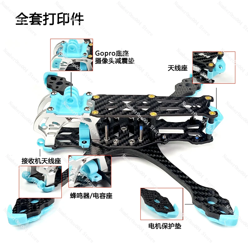 For FPV MAK5 5-inch Wide X FPV Racing Drone 3D Printing Carbon Fiber Frame Mark5 Model Racing Four-wheel Vehicle Used
For FPV MAK5 5-inch Wide X FPV Racing Drone 3D Printing Carbon Fiber Frame Mark5 Model Racing Four-wheel Vehicle Used