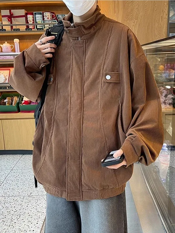 Мужская вельветовая бейсбольная куртка коричневого цвета в американском стиле, модный бренд, осень-зима, Гонконг, студенческий стиль, с воротником, на молнии
Мужская вельветовая бейсбольная куртка коричневого цвета в американском стиле, модный бренд, осень-зима, Гонконг, студенческий стиль, с воротником, на молнии