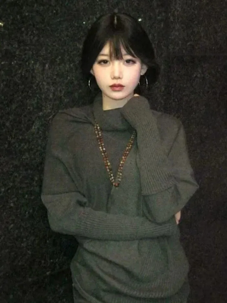 Y2k Irregular Batwing Sleeve Patchwork Pullovers Autumn Winter Lazy Knitted Sweaters Mujer 2026 New Slim Fit Top For Women
Y2k Irregular Batwing Sleeve Patchwork Pullovers Autumn Winter Lazy Knitted Sweaters Mujer 2026 New Slim Fit Top For Women