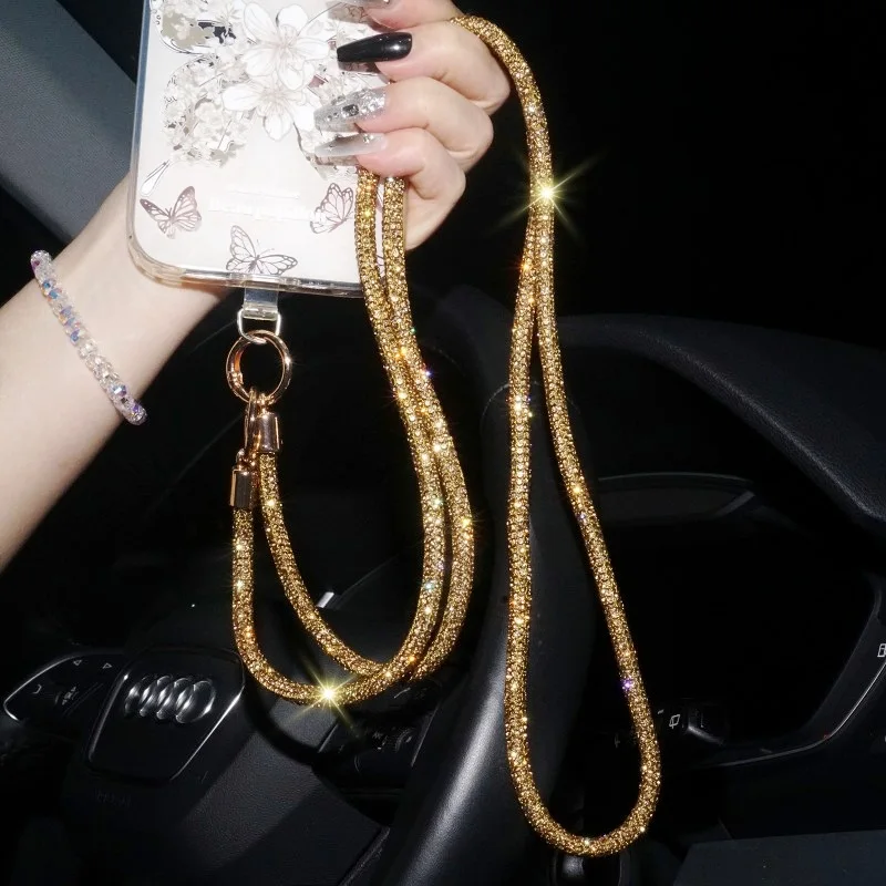 Crystal Rhinestone Phone Lanyard Luxury Bling Bright Diamond Anti-lost Rope Strap Hanging Cord Chain Phone Cover Accessories
Crystal Rhinestone Phone Lanyard Luxury Bling Bright Diamond Anti-lost Rope Strap Hanging Cord Chain Phone Cover Accessories