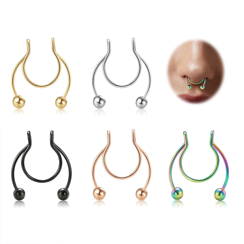 20G Fake Nose Rings Hoop Clip-on Stainless Steel Septum Jewelry Non Piercing Faux Cartilage Lip Nose Ring Piercing Jewelry
20G Fake Nose Rings Hoop Clip-on Stainless Steel Septum Jewelry Non Piercing Faux Cartilage Lip Nose Ring Piercing Jewelry