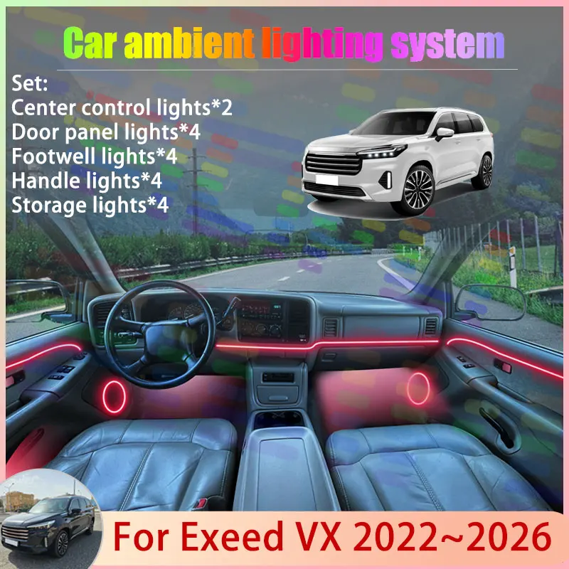 Для Exeed VX 2022 ~ 2026 M36T Xtrim QX 2/24 в 1, автомобильная атмосферная лампа, RGB абажур, ансамбль, стример, атмосферный набор, автозапчасти
Для Exeed VX 2022 ~ 2026 M36T Xtrim QX 2/24 в 1, автомобильная атмосферная лампа, RGB абажур, ансамбль, стример, атмосферный набор, автозапчасти