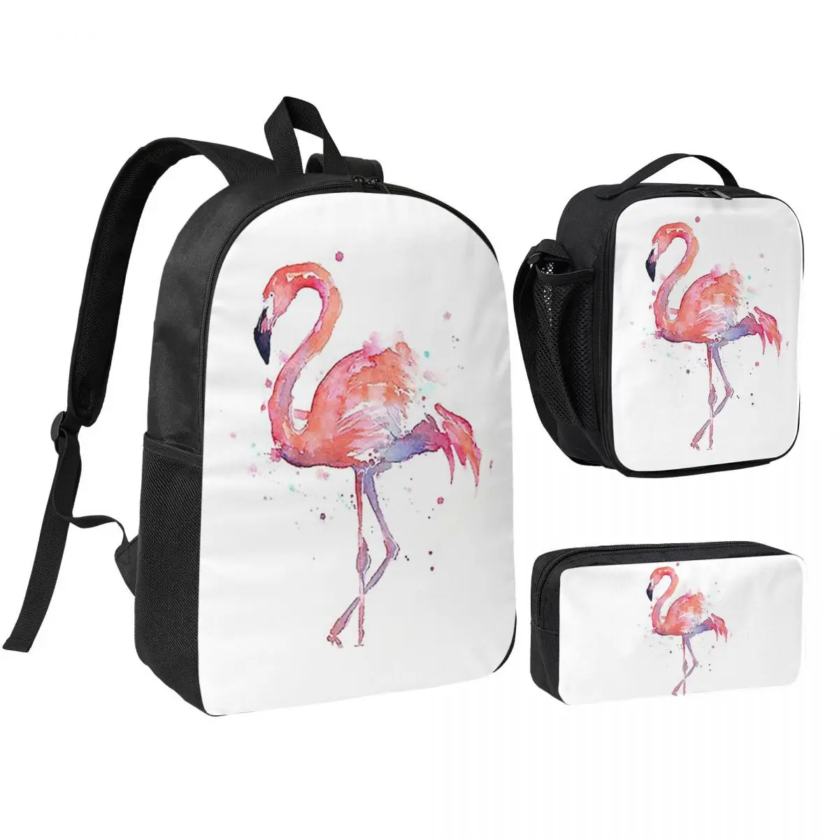 Pink Flamingo Watercolor Illustration Backpack Boys Girls BookBag School Bag Shoulder Bags 3ps Insulated Lunch Bag Pencil Case
Pink Flamingo Watercolor Illustration Backpack Boys Girls BookBag School Bag Shoulder Bags 3ps Insulated Lunch Bag Pencil Case