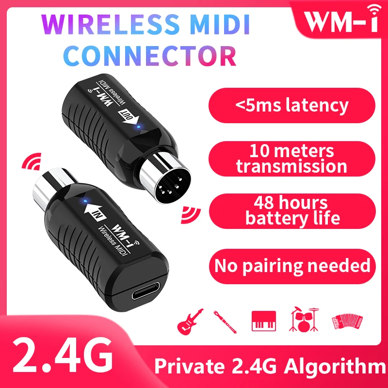 JAMJUM WM-1 Wireless MlDl Transceiver with 5ms Delay, 10m Transmission Range, 48 Hours Battery Life, No Pairing Required
JAMJUM WM-1 Wireless MlDl Transceiver with 5ms Delay, 10m Transmission Range, 48 Hours Battery Life, No Pairing Required