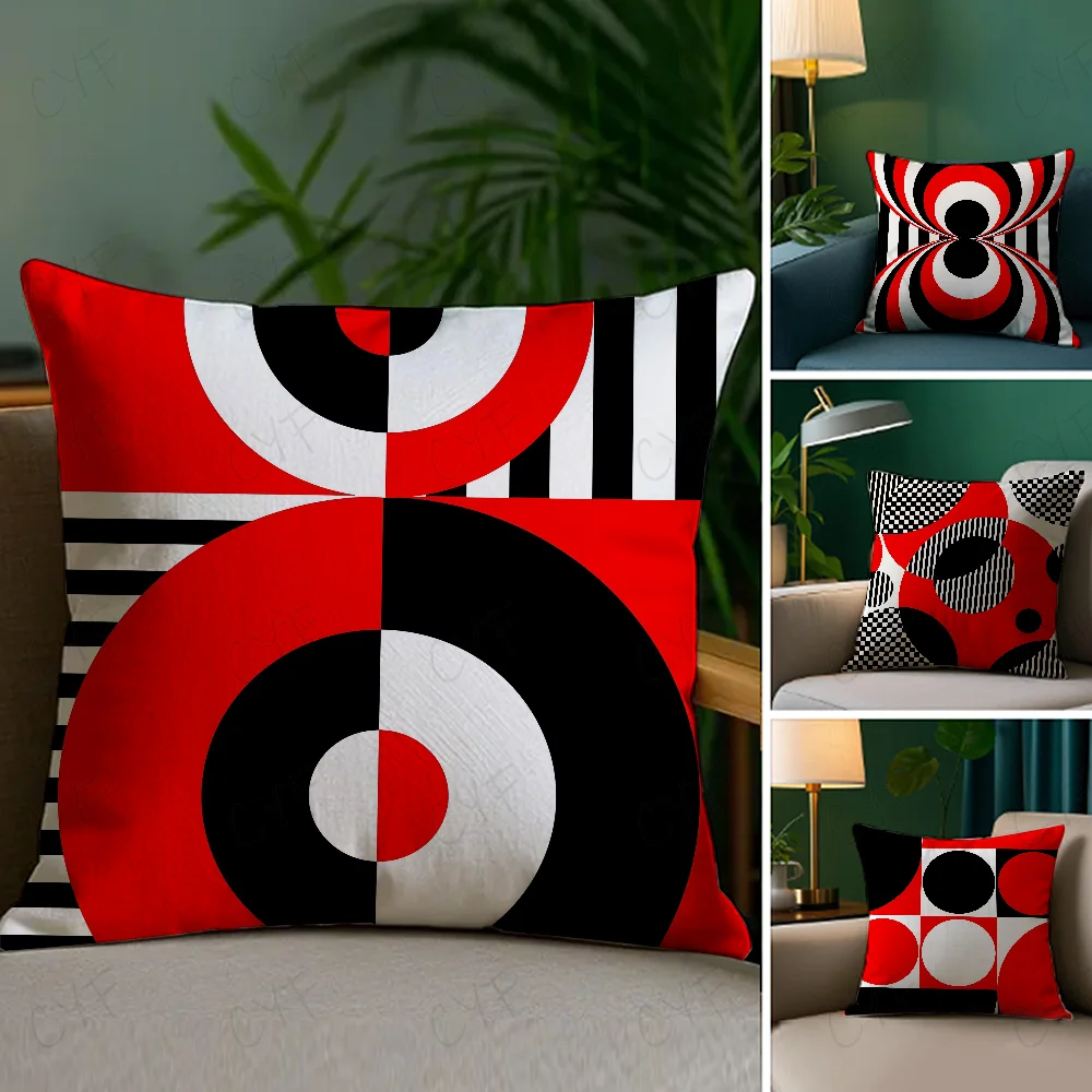 Abstract modern geometric pattern red series Pillow Case Anti-dustmite Pillow Invisible zipper silky short plush Sofa cushion co
Abstract modern geometric pattern red series Pillow Case Anti-dustmite Pillow Invisible zipper silky short plush Sofa cushion co