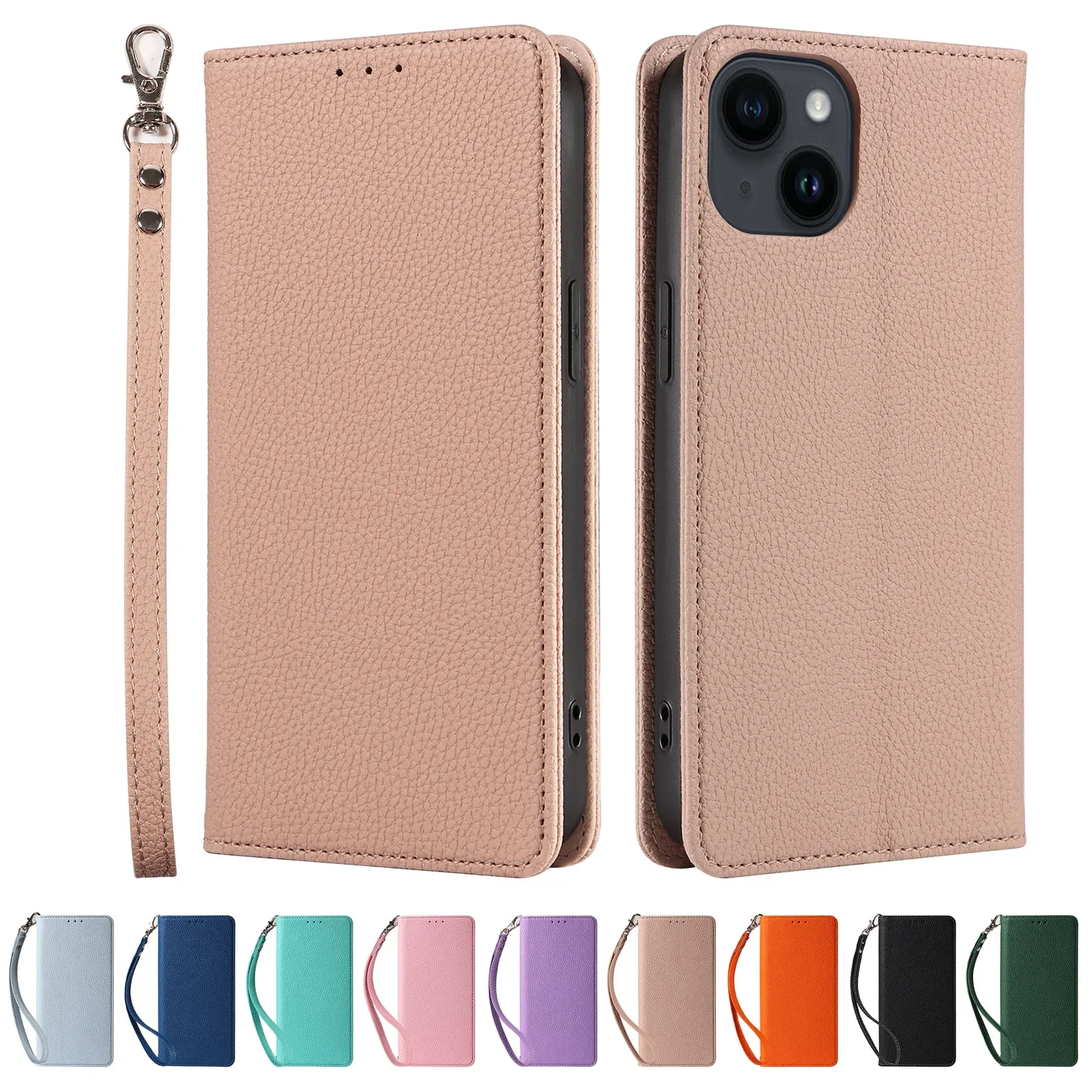 For iPhone 16 Pro Litchi Pattern Leather Case 15 Phone Case For Samsung S24 Magnetic Flip Cover Protective Case
For iPhone 16 Pro Litchi Pattern Leather Case 15 Phone Case For Samsung S24 Magnetic Flip Cover Protective Case