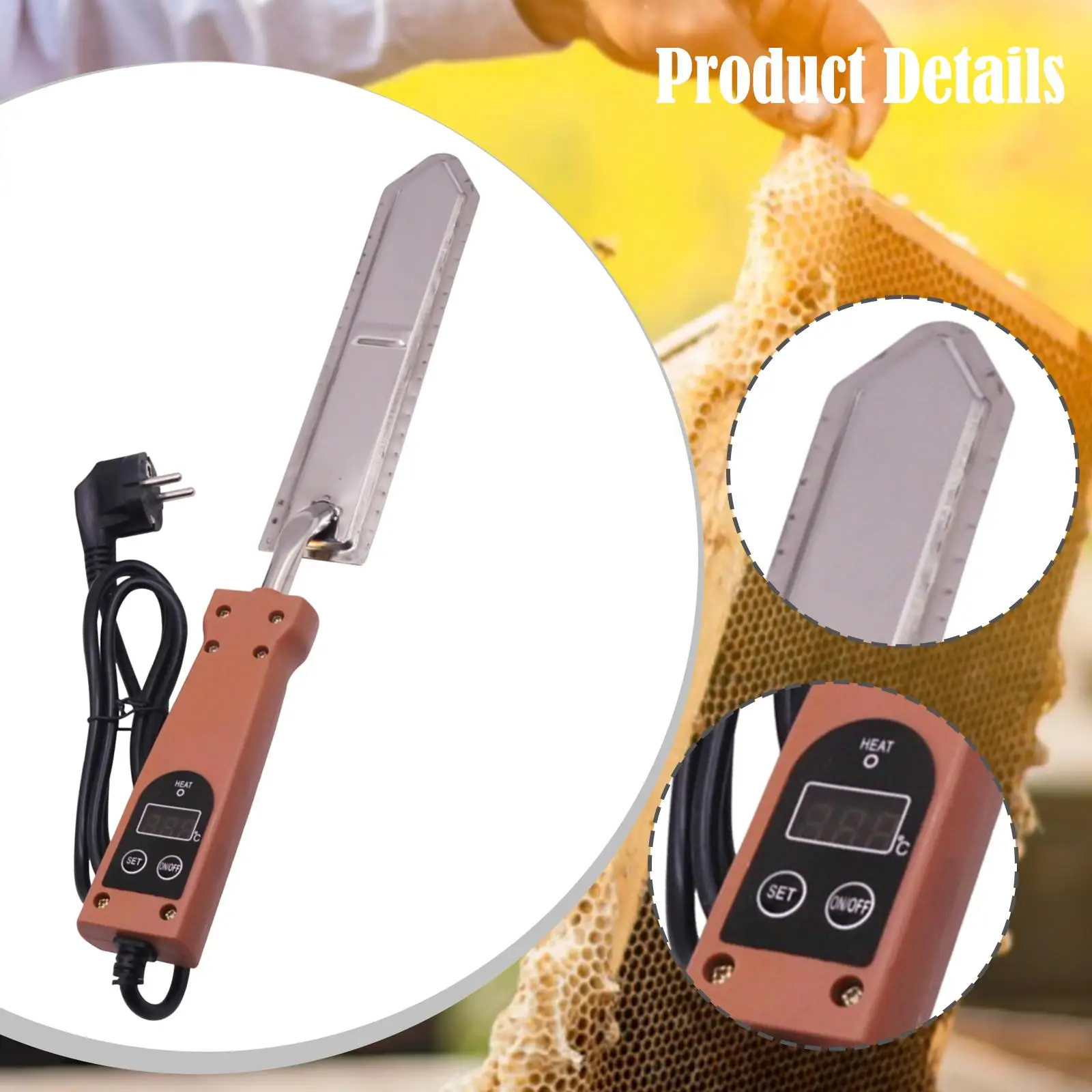 Electric Uncapping Cutter Heated Honey Knife Reusable Stainless Steel Beekeeping Supplies for Professional Honey Extraction
Electric Uncapping Cutter Heated Honey Knife Reusable Stainless Steel Beekeeping Supplies for Professional Honey Extraction