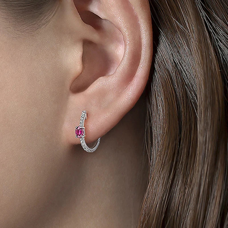 Huitan Exquisite Small Circle Earrings Women Paved Bright Rose Red CZ Temperament Elegant Bridal Earrings Wedding Trendy Jewelry
Huitan Exquisite Small Circle Earrings Women Paved Bright Rose Red CZ Temperament Elegant Bridal Earrings Wedding Trendy Jewelry