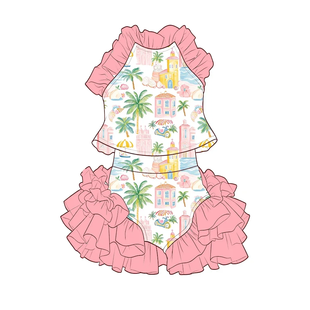Watermelon and Cherry Print Girls' Summer Chiffon Ruffled Sleeveless Top and Shorts Boutique Fashion Set
Watermelon and Cherry Print Girls' Summer Chiffon Ruffled Sleeveless Top and Shorts Boutique Fashion Set