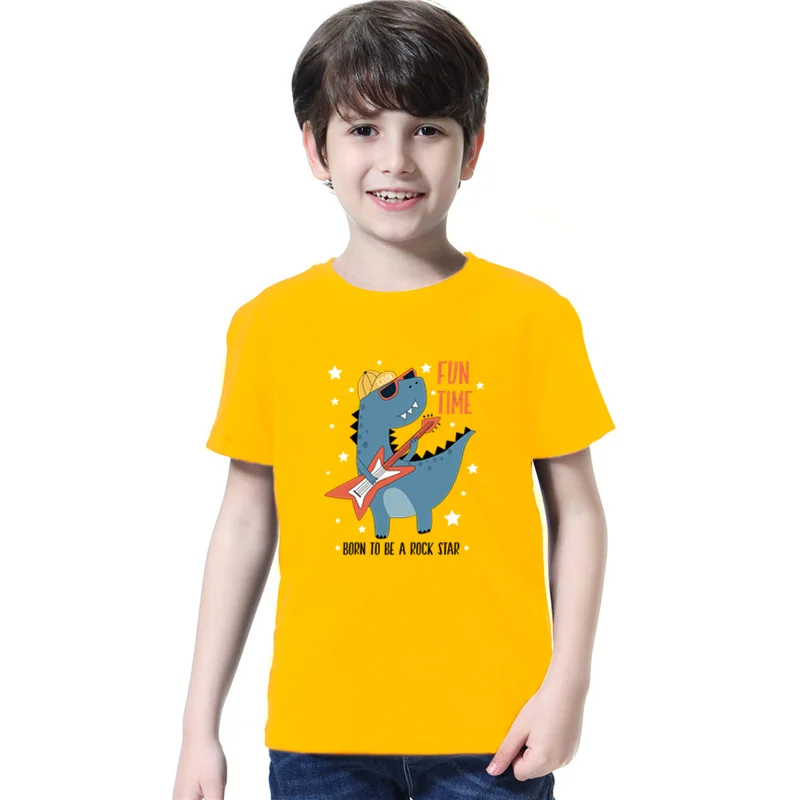 Funny boys t-shirt cute Dino Cartoon Print Children's Tshirt Summer Boys Clothes 8 color Toddler TShirt tops
Funny boys t-shirt cute Dino Cartoon Print Children's Tshirt Summer Boys Clothes 8 color Toddler TShirt tops