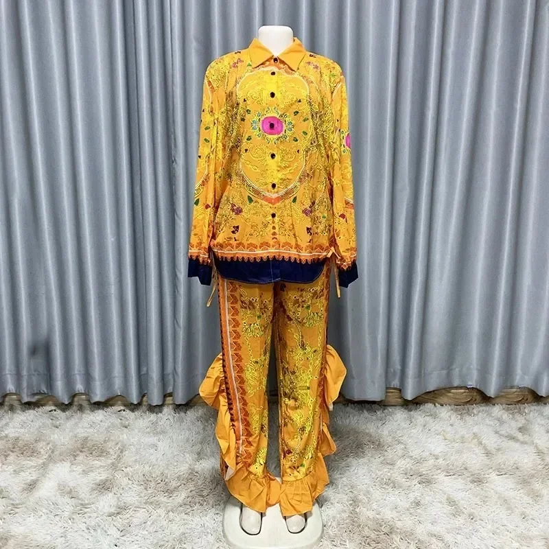 2 Pieces Women's Sets 2025 Winter Autumn Flower Print Long Sleeve Suit Tops And Pants Suits Two Piece Set Tracksuit Outfit
2 Pieces Women's Sets 2025 Winter Autumn Flower Print Long Sleeve Suit Tops And Pants Suits Two Piece Set Tracksuit Outfit