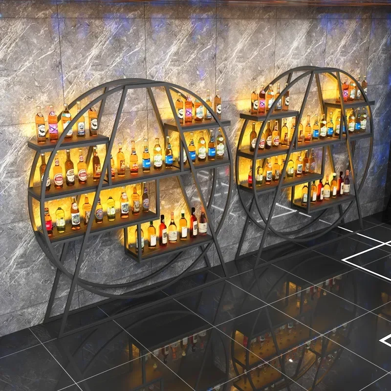 Restaurant Multi Story Bar Cabinet Illuminated Fashion Standing Customized Wine Rack Vertical Creative Kast European Furniture
Restaurant Multi Story Bar Cabinet Illuminated Fashion Standing Customized Wine Rack Vertical Creative Kast European Furniture