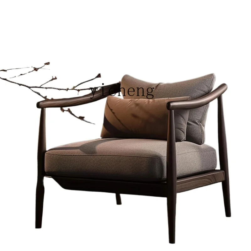 Zz sofa chair single black walnut sofa small apartment living room solid wood lazy chair home balcony leisure
Zz sofa chair single black walnut sofa small apartment living room solid wood lazy chair home balcony leisure