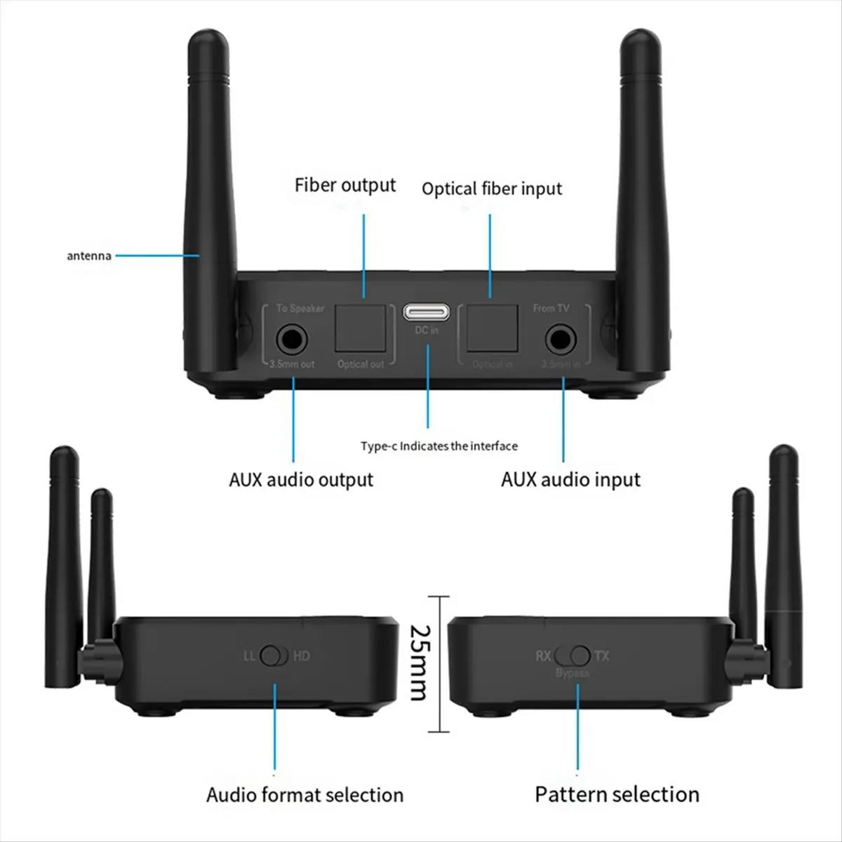 MAHA! Приемник и передатчик Bluetooth 5.2 2-в-1 для беспроводного аудиоадаптера Qualcomm Aptx, качество звука без потерь
MAHA! Приемник и передатчик Bluetooth 5.2 2-в-1 для беспроводного аудиоадаптера Qualcomm Aptx, качество звука без потерь