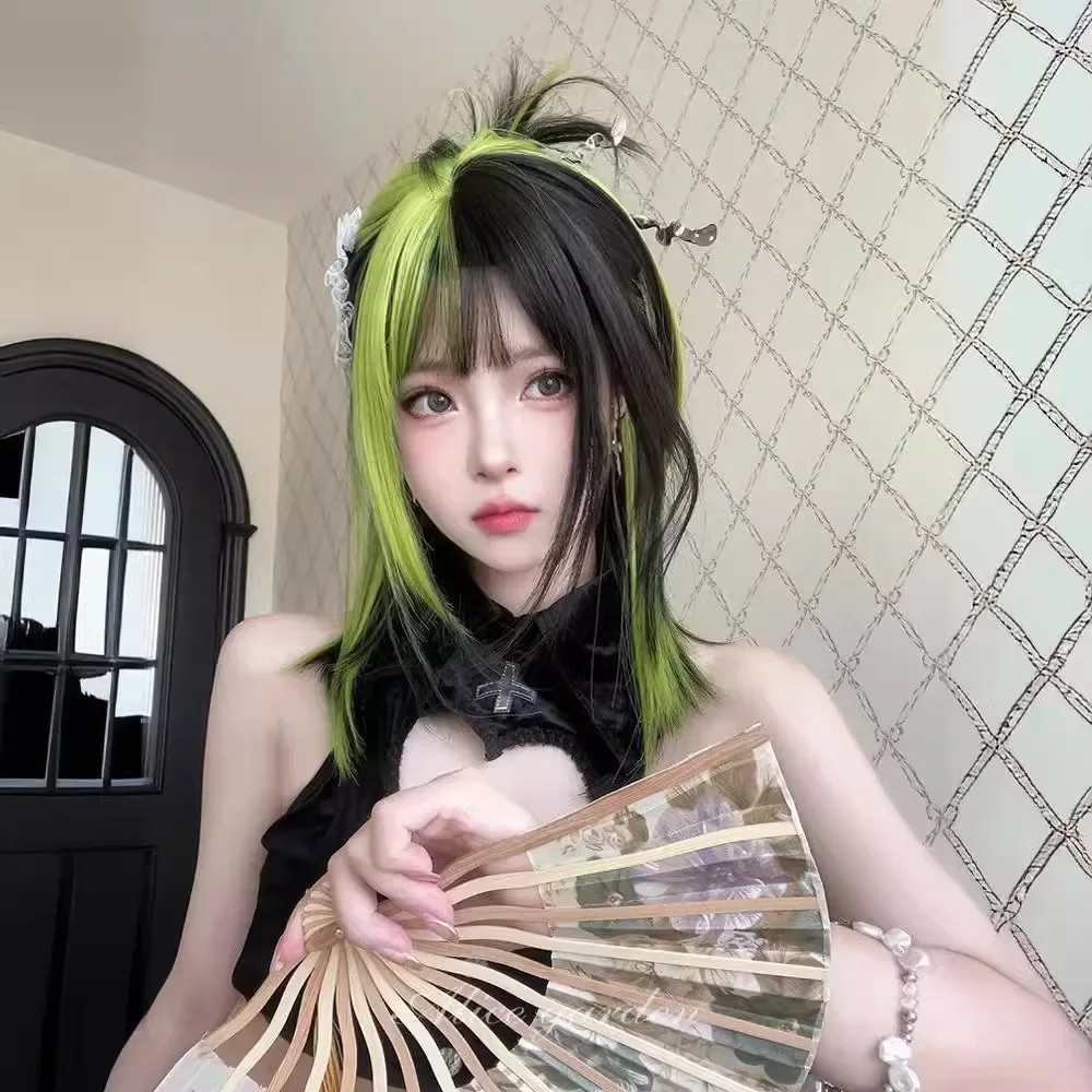 Wig Women's Long Hair lolita Spot Dyed Lizard Green Long Straight Hair Y2K Punk Top Dyed Subculture Full Head Set
Wig Women's Long Hair lolita Spot Dyed Lizard Green Long Straight Hair Y2K Punk Top Dyed Subculture Full Head Set