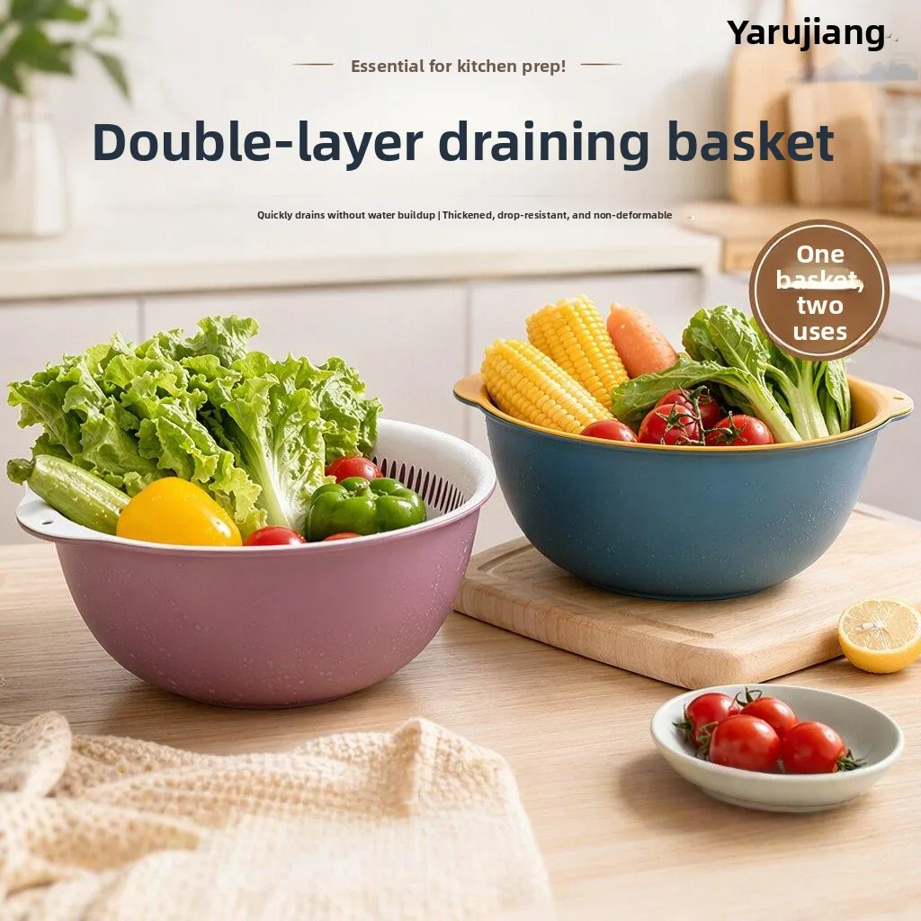 Double Layer Plastic Drain Basket Kitchen Vegetable Washing Basket Hollow out Fruit Tray Multi Function Fruit Plate Dining Ta...
Double Layer Plastic Drain Basket Kitchen Vegetable Washing Basket Hollow out Fruit Tray Multi Function Fruit Plate Dining Ta...