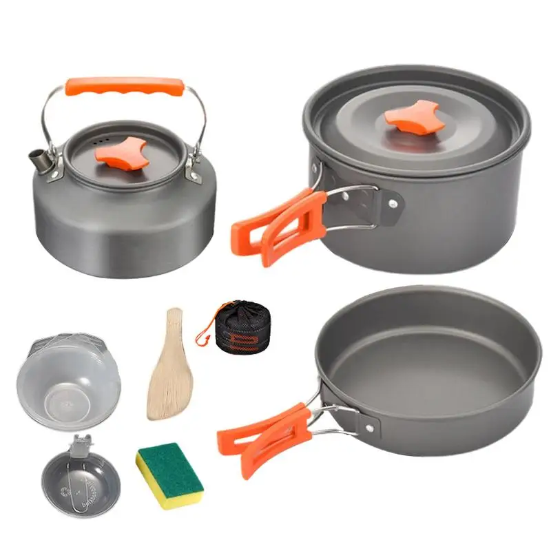 Camping Cook Set Cookware Set Camping Gear 10 Pieces Survival Gear Space-Saving Utensils For Backpacking Hiking Adventure RV
Camping Cook Set Cookware Set Camping Gear 10 Pieces Survival Gear Space-Saving Utensils For Backpacking Hiking Adventure RV